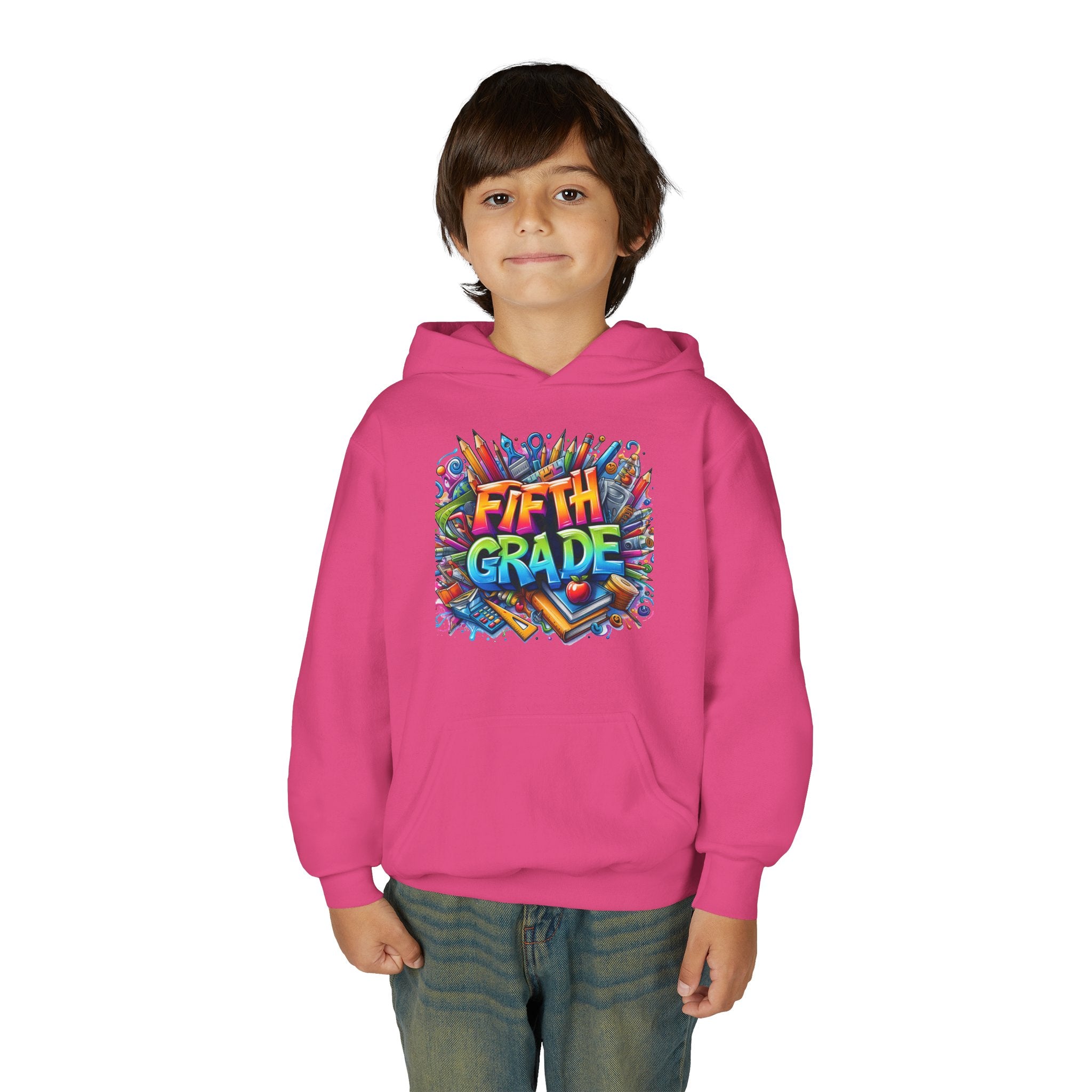 Fifth Grade Kids Hoodie — Colorful Back-to-School Sweatshirt