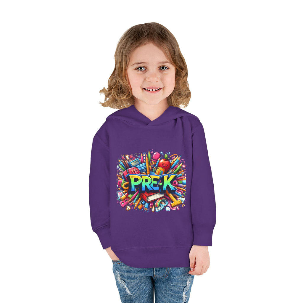 Pre-K Toddler Hoodie — Colorful School Kids Pullover Fleece