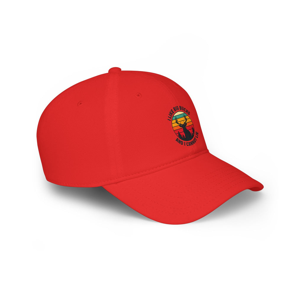 Vintage Sunset Deer Cap - "I Like Big Bucks And I Cannot Lie" Low Profile Baseball Hat