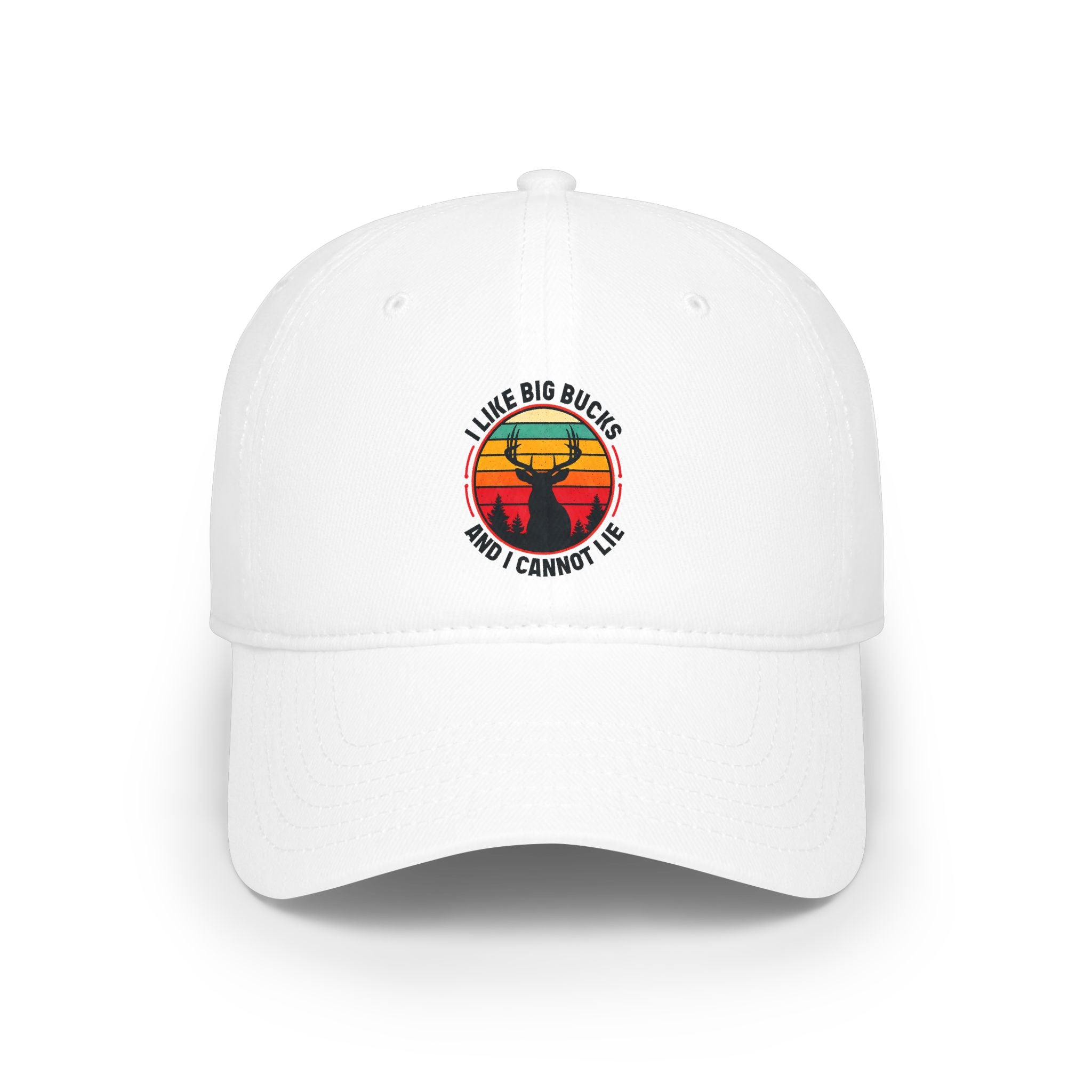 Vintage Sunset Deer Cap - "I Like Big Bucks And I Cannot Lie" Low Profile Baseball Hat