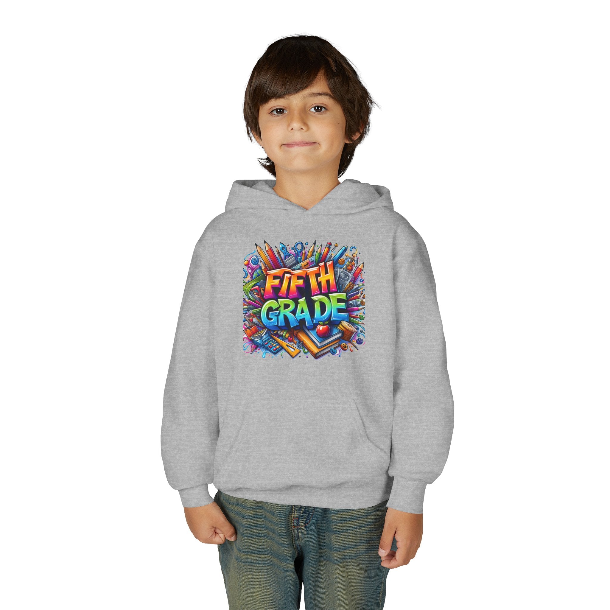 Fifth Grade Kids Hoodie — Colorful Back-to-School Sweatshirt