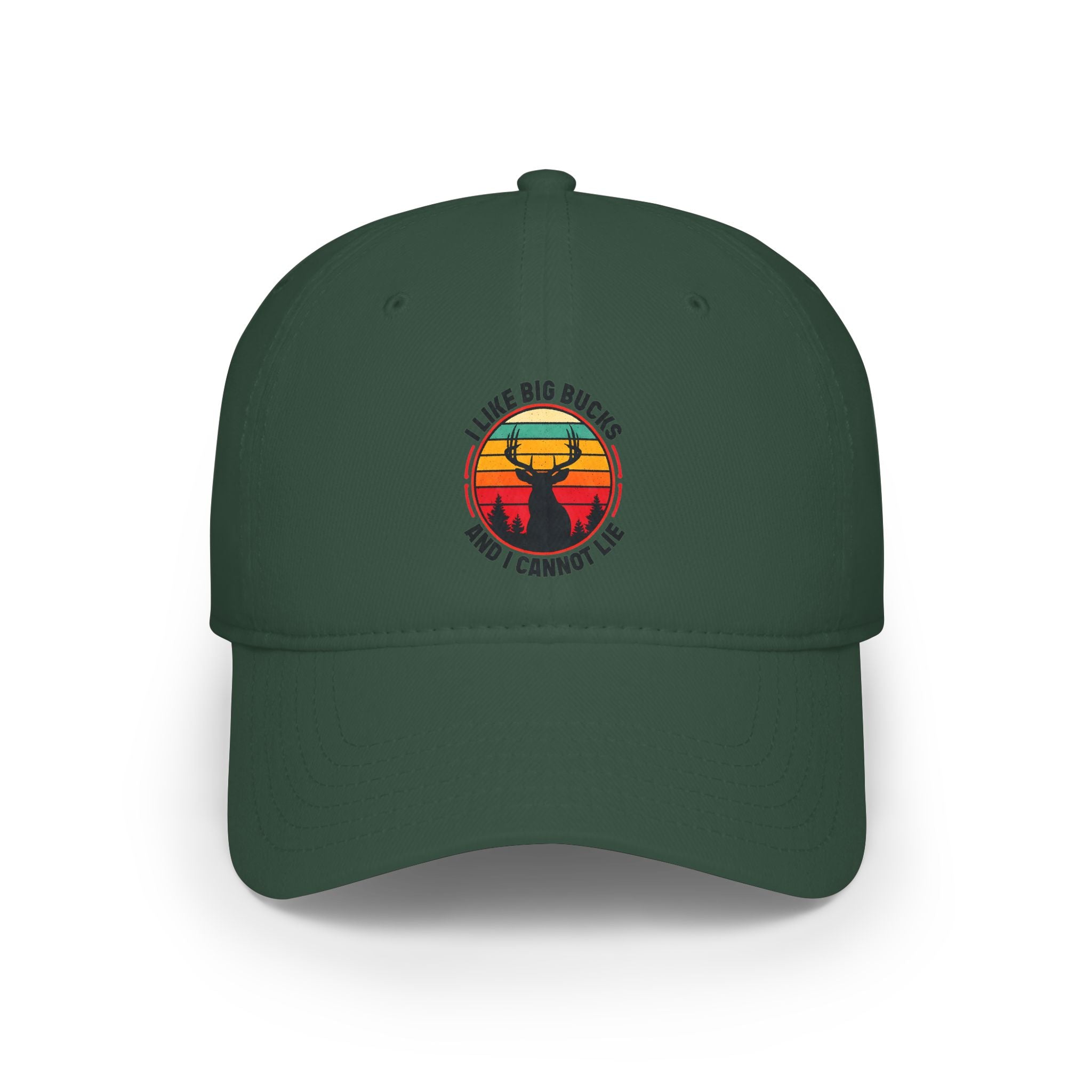 Vintage Sunset Deer Cap - "I Like Big Bucks And I Cannot Lie" Low Profile Baseball Hat