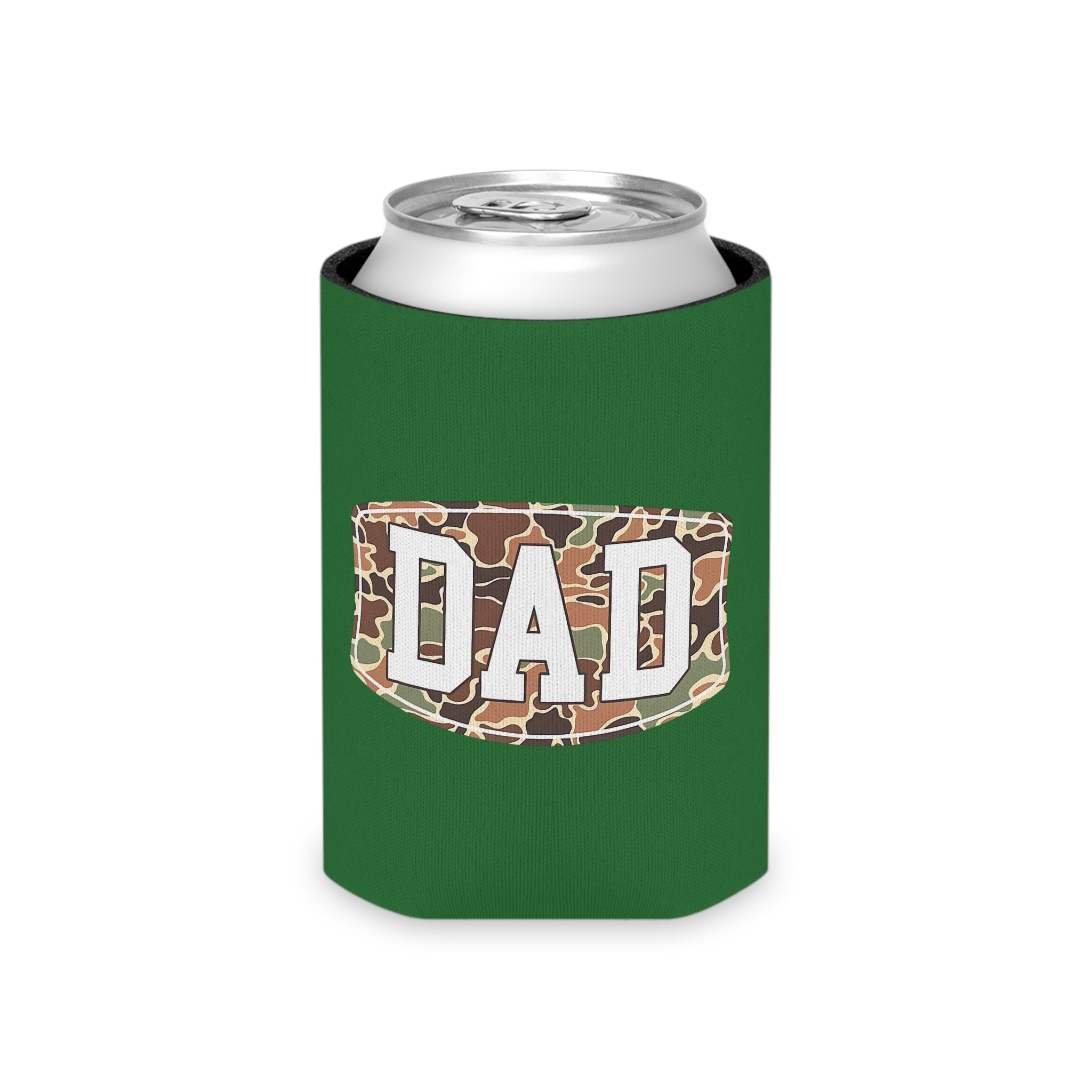 Dad Camo Can Cooler – Insulated Beer Koozie for Father’s Day & Outdoor Gifts