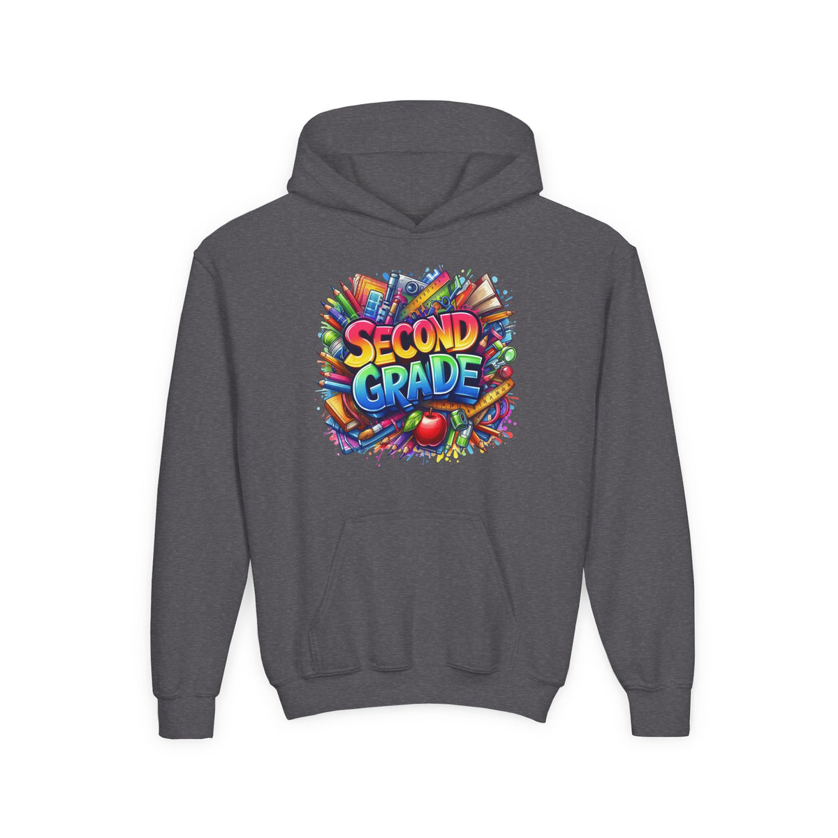Second Grade Kids Hoodie — Colorful School Ready Sweatshirt for Students