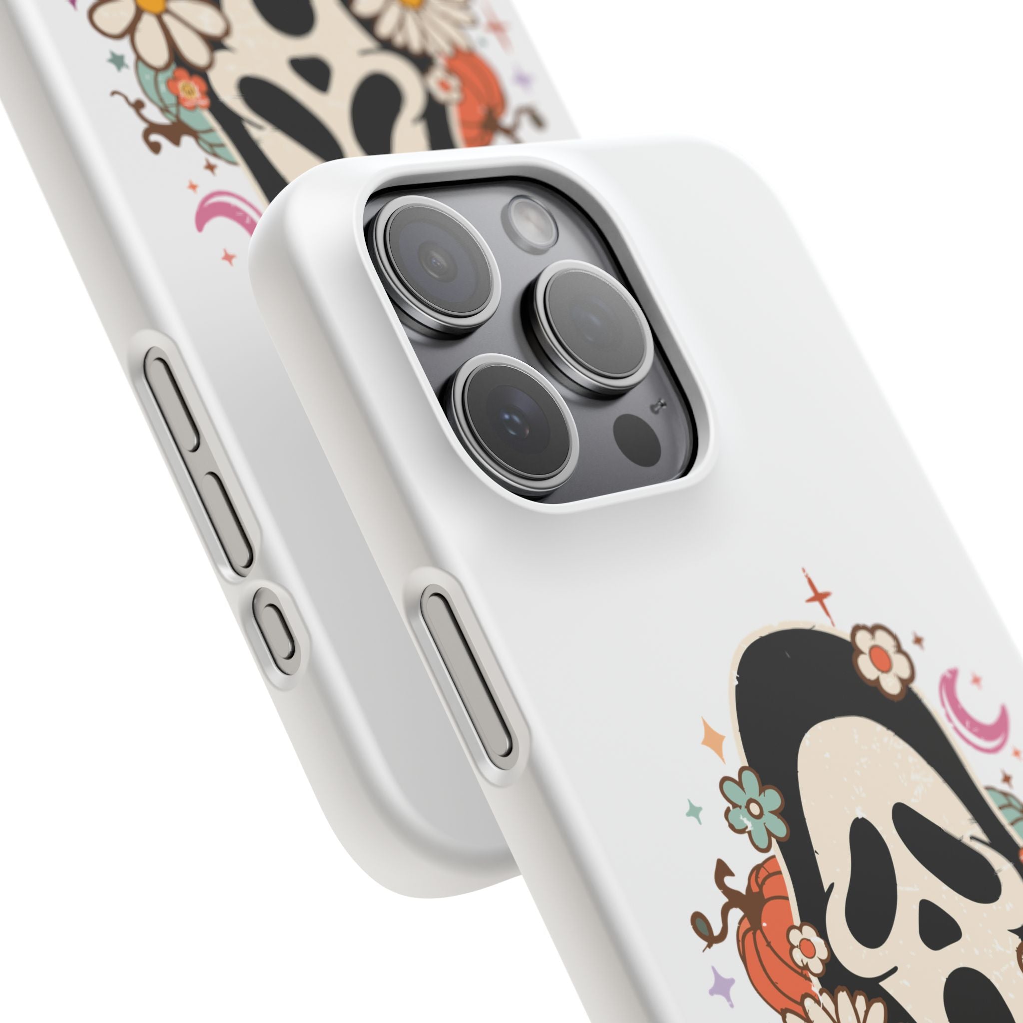Scream Floral Phone Case — Cute Spooky Halloween Snap Case