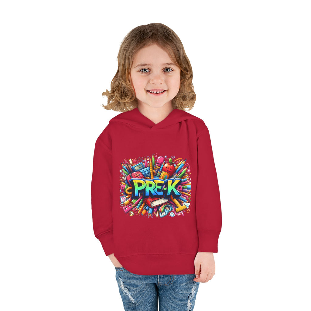 Pre-K Toddler Hoodie — Colorful School Kids Pullover Fleece