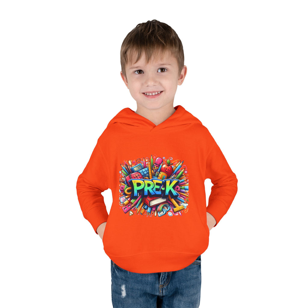 Pre-K Toddler Hoodie — Colorful School Kids Pullover Fleece