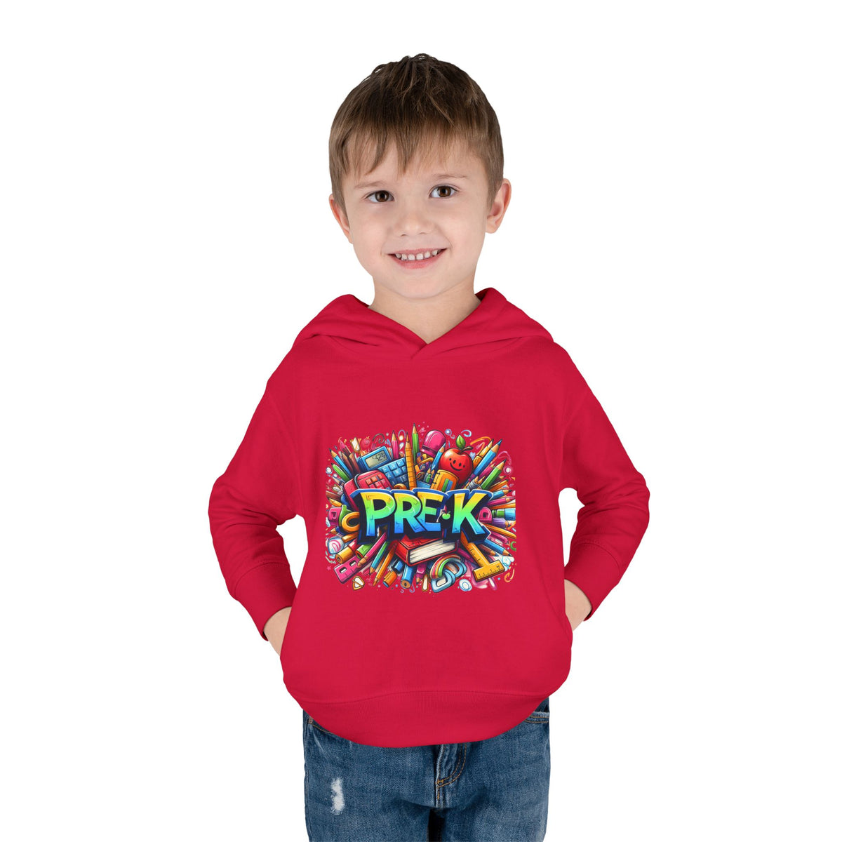 Pre-K Toddler Hoodie — Colorful School Kids Pullover Fleece