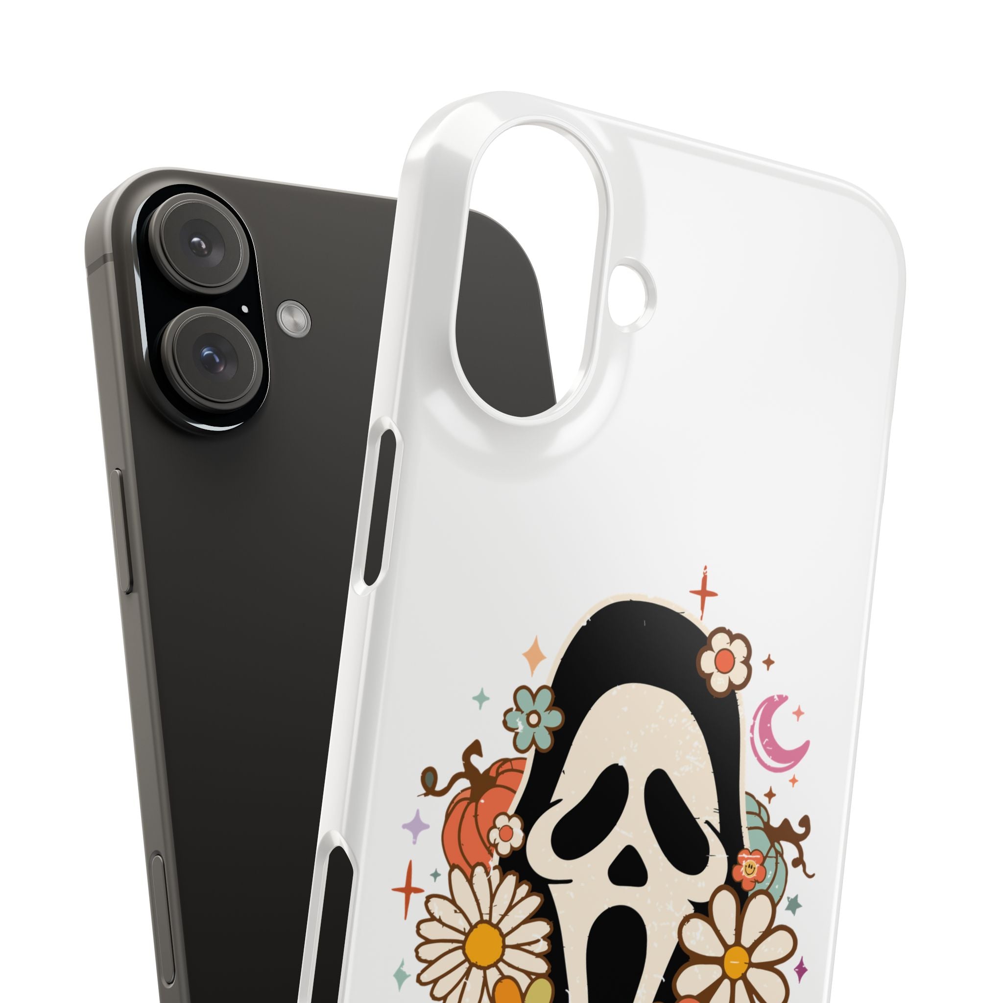 Scream Floral Phone Case — Cute Spooky Halloween Snap Case