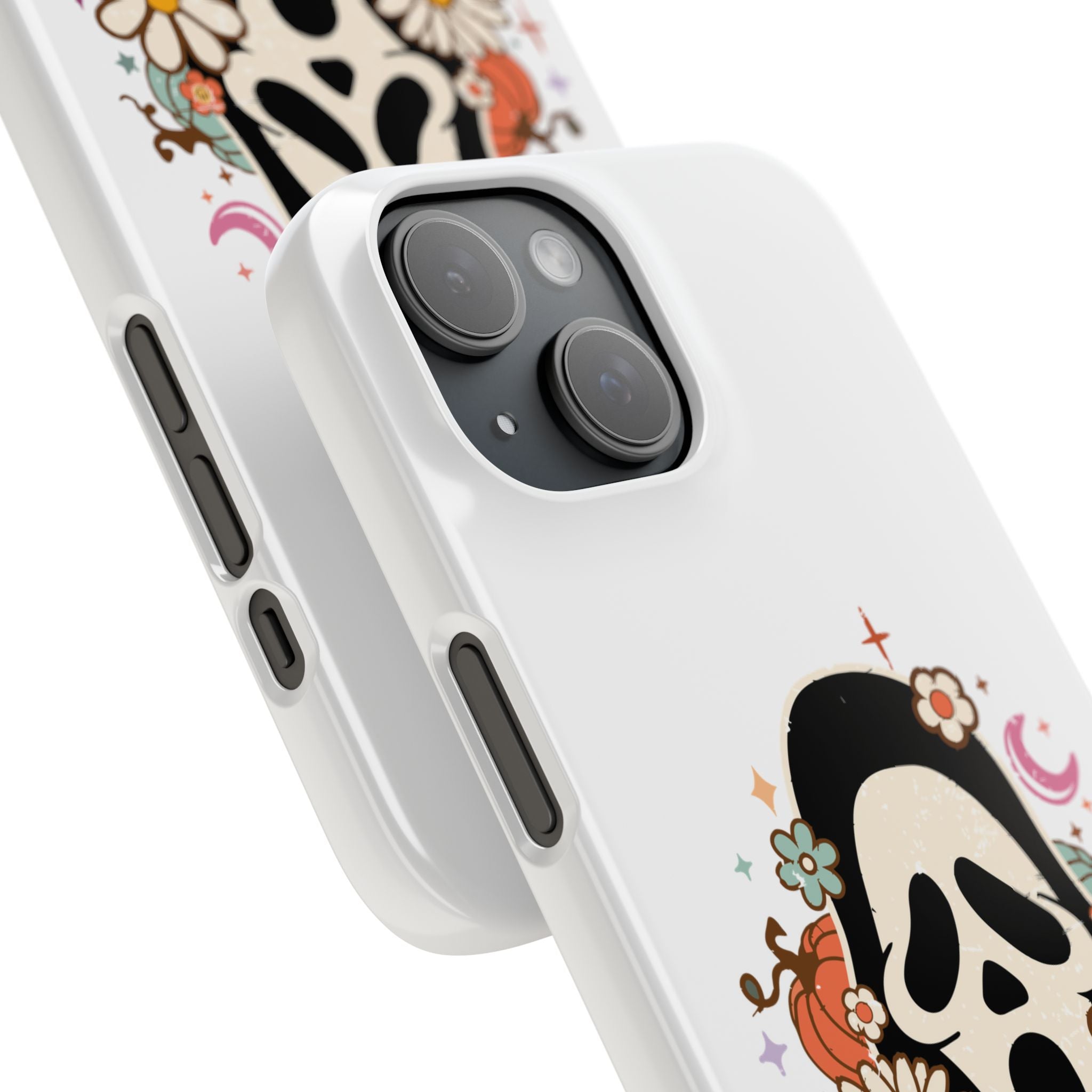 Scream Floral Phone Case — Cute Spooky Halloween Snap Case