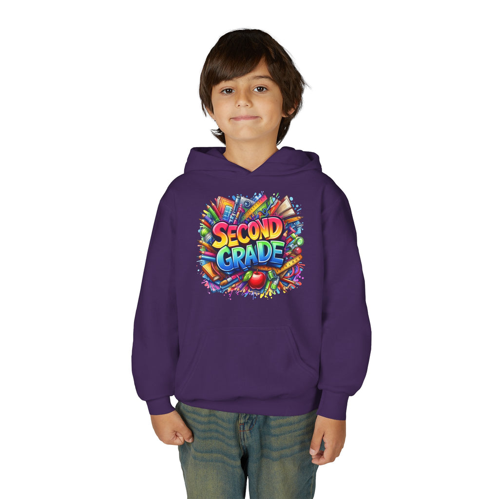 Second Grade Kids Hoodie — Colorful School Ready Sweatshirt for Students