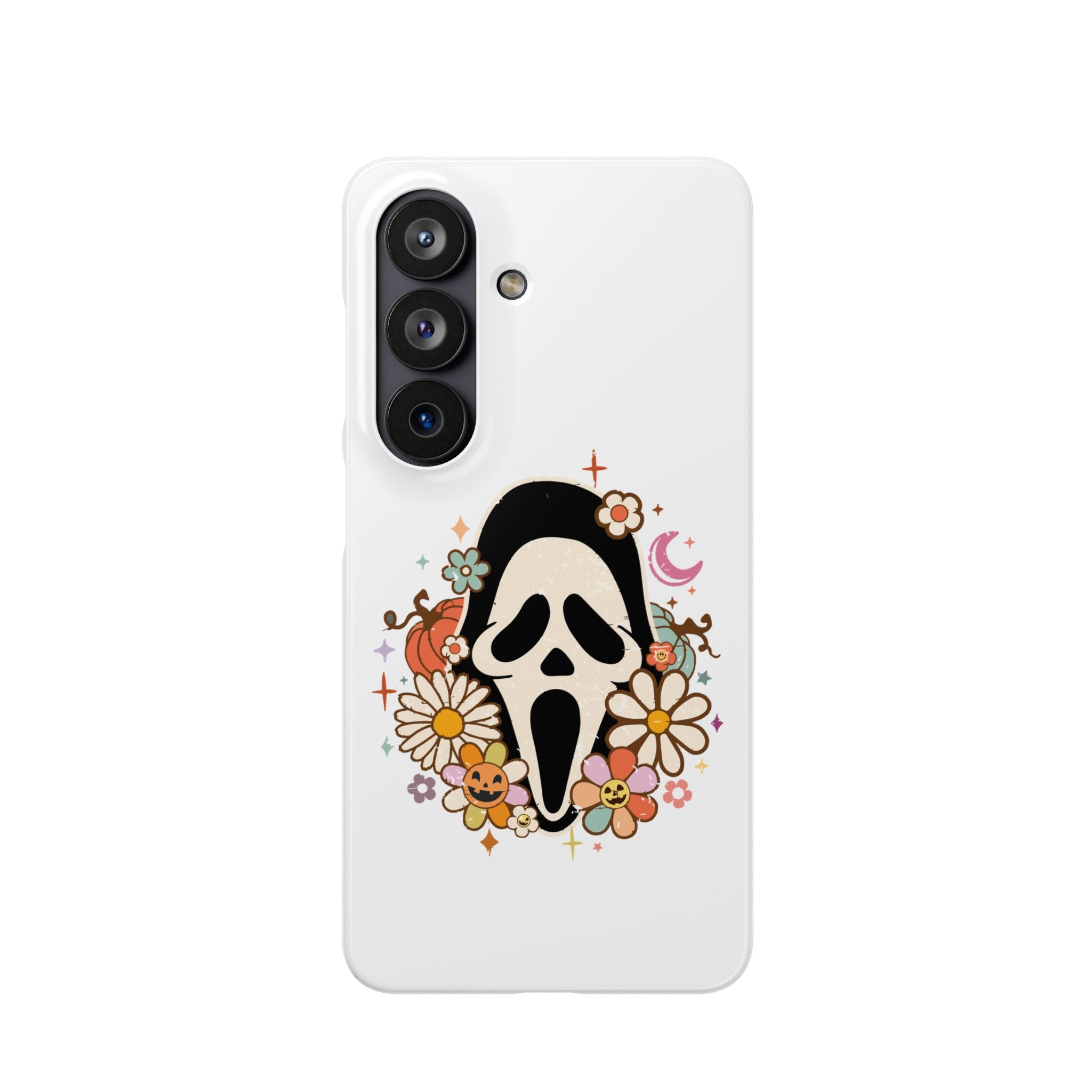 Scream Floral Phone Case — Cute Spooky Halloween Snap Case