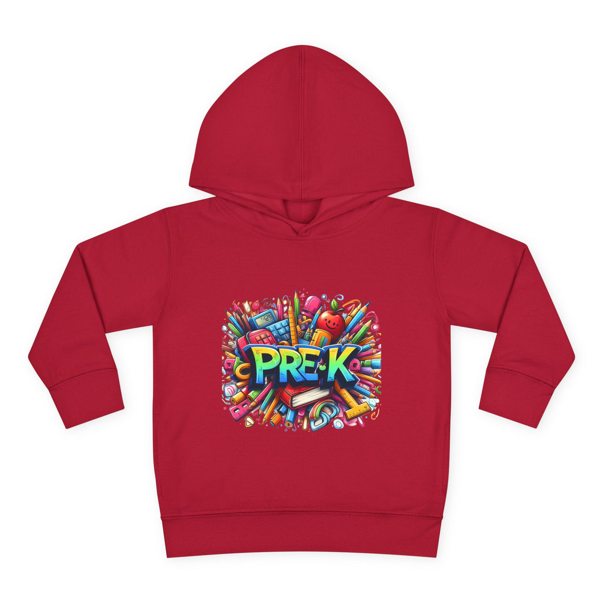 Pre-K Toddler Hoodie — Colorful School Kids Pullover Fleece