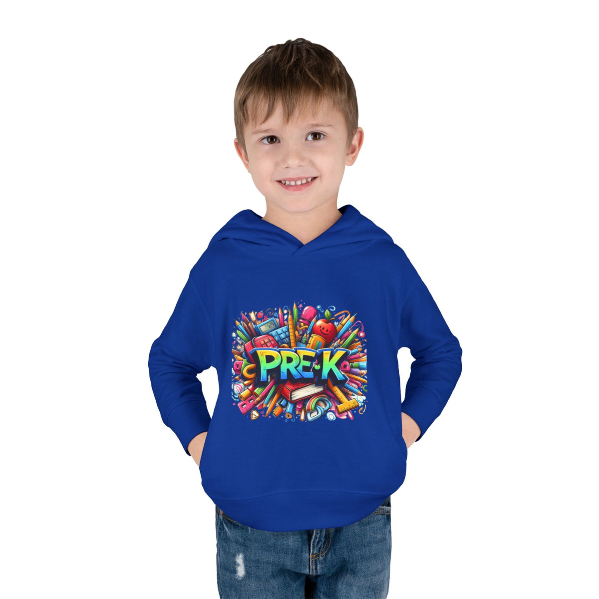 Pre-K Toddler Hoodie — Colorful School Kids Pullover Fleece