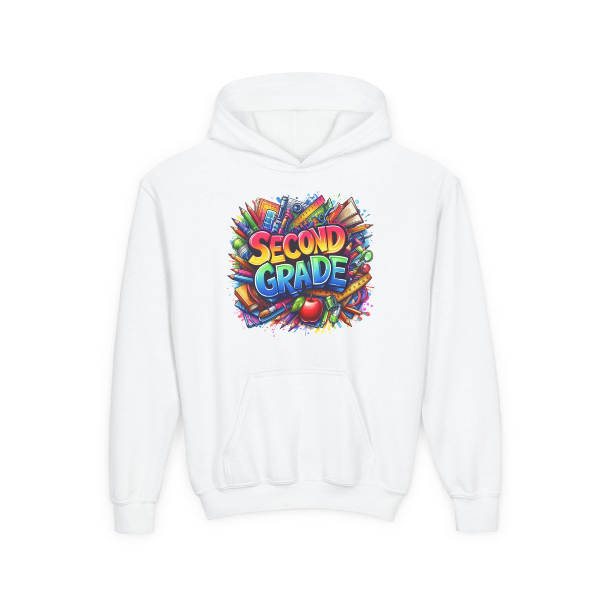 Second Grade Kids Hoodie — Colorful School Ready Sweatshirt for Students