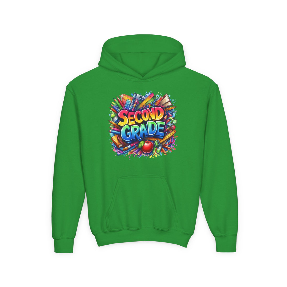 Second Grade Kids Hoodie — Colorful School Ready Sweatshirt for Students