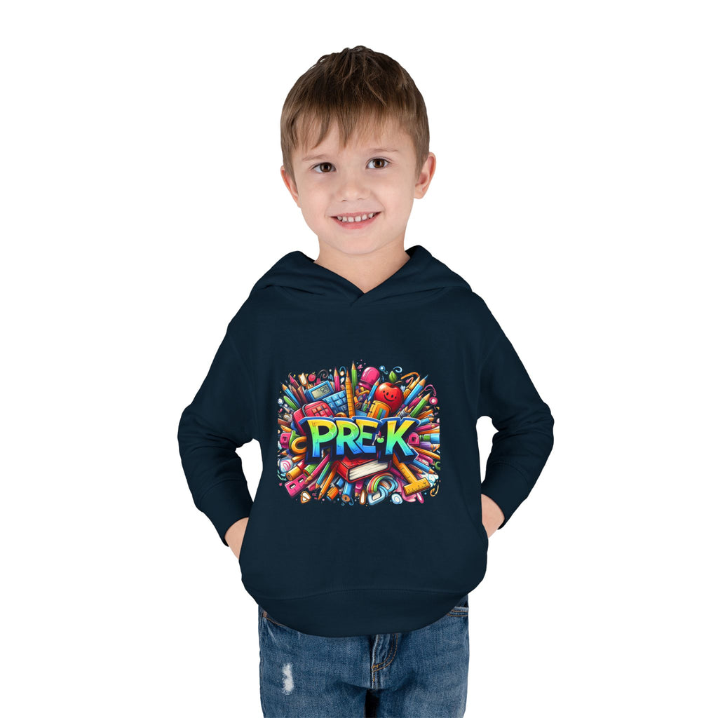 Pre-K Toddler Hoodie — Colorful School Kids Pullover Fleece