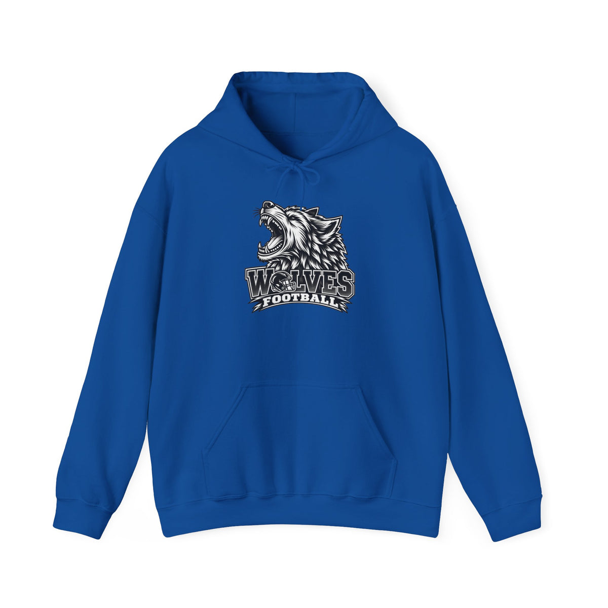 Wolves Football Hoodie — Vintage Roaring Wolf Team Pullover