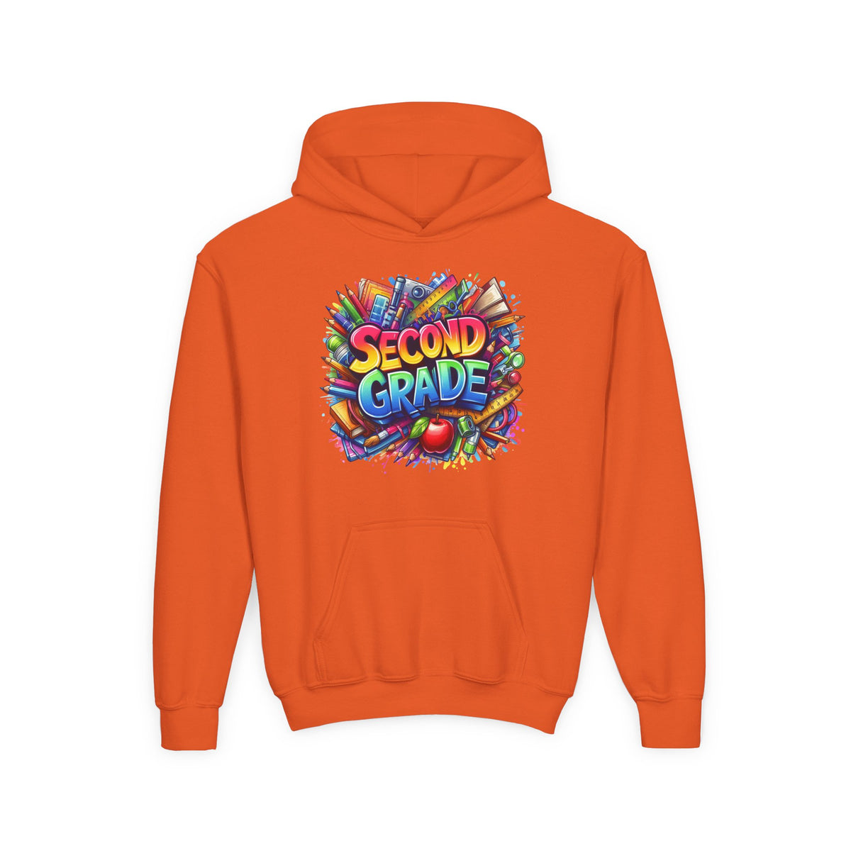 Second Grade Kids Hoodie — Colorful School Ready Sweatshirt for Students