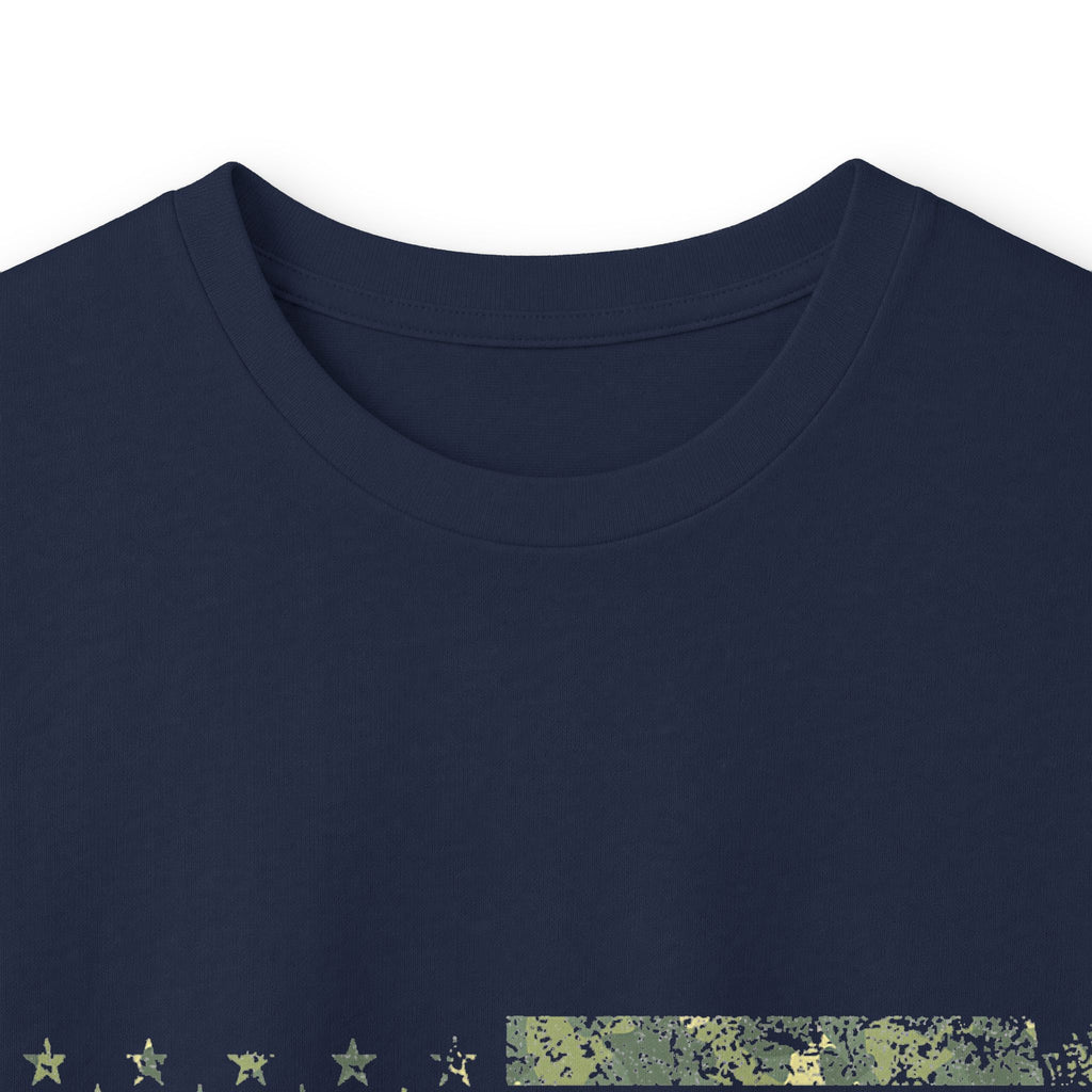 American Flag Camouflage 'Husband Daddy Protector Hero' Long Sleeve Tee