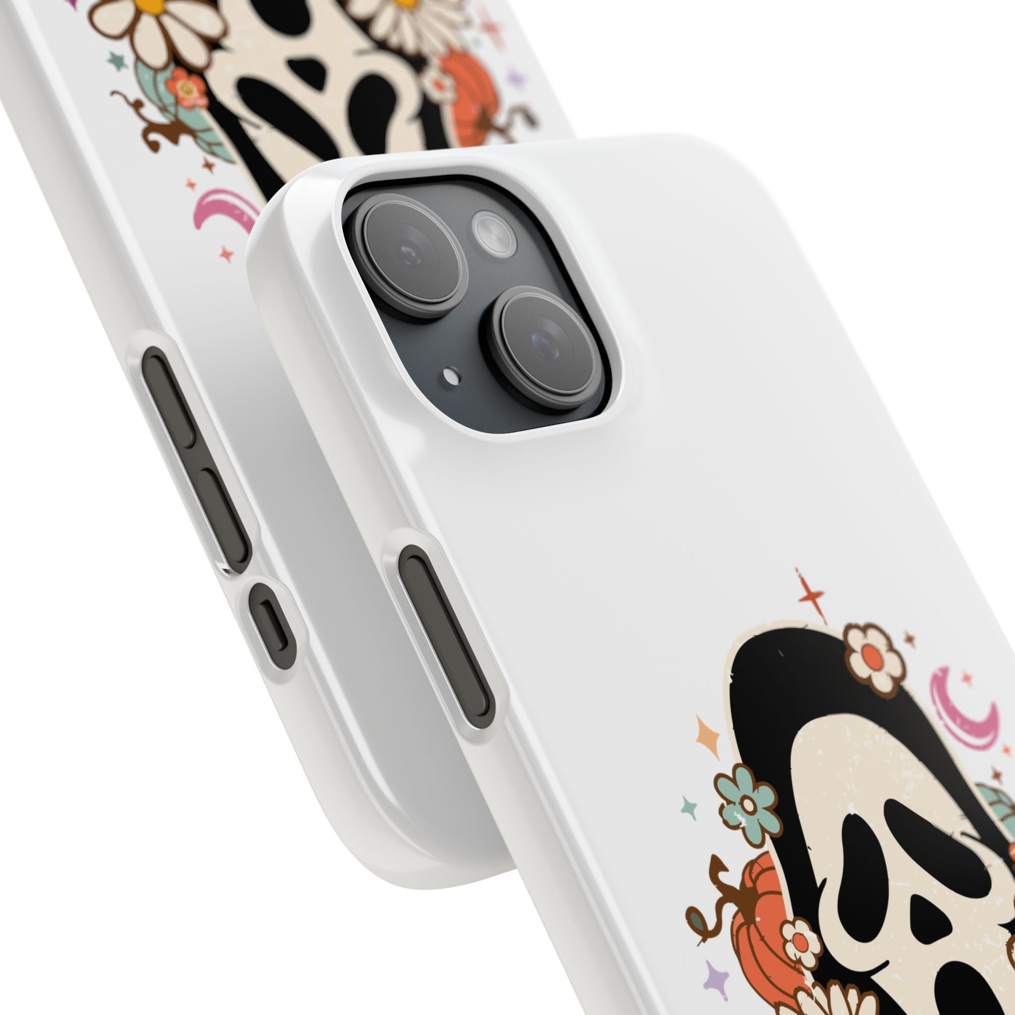 Scream Floral Phone Case — Cute Spooky Halloween Snap Case