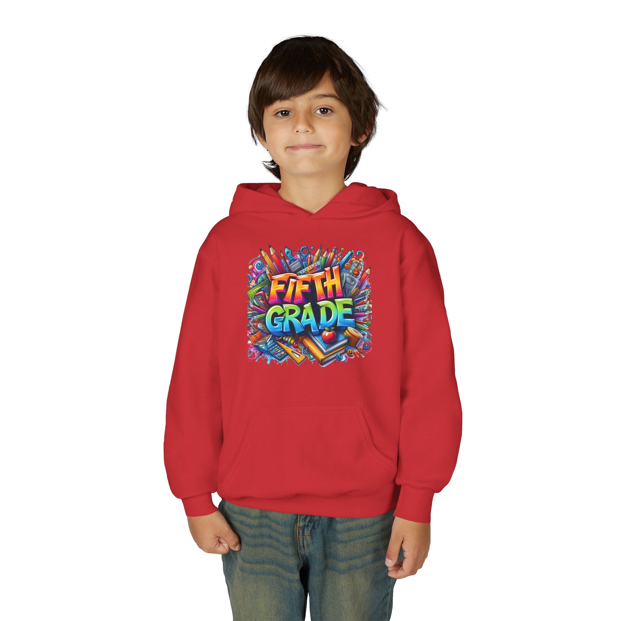 Fifth Grade Kids Hoodie — Colorful Back-to-School Sweatshirt