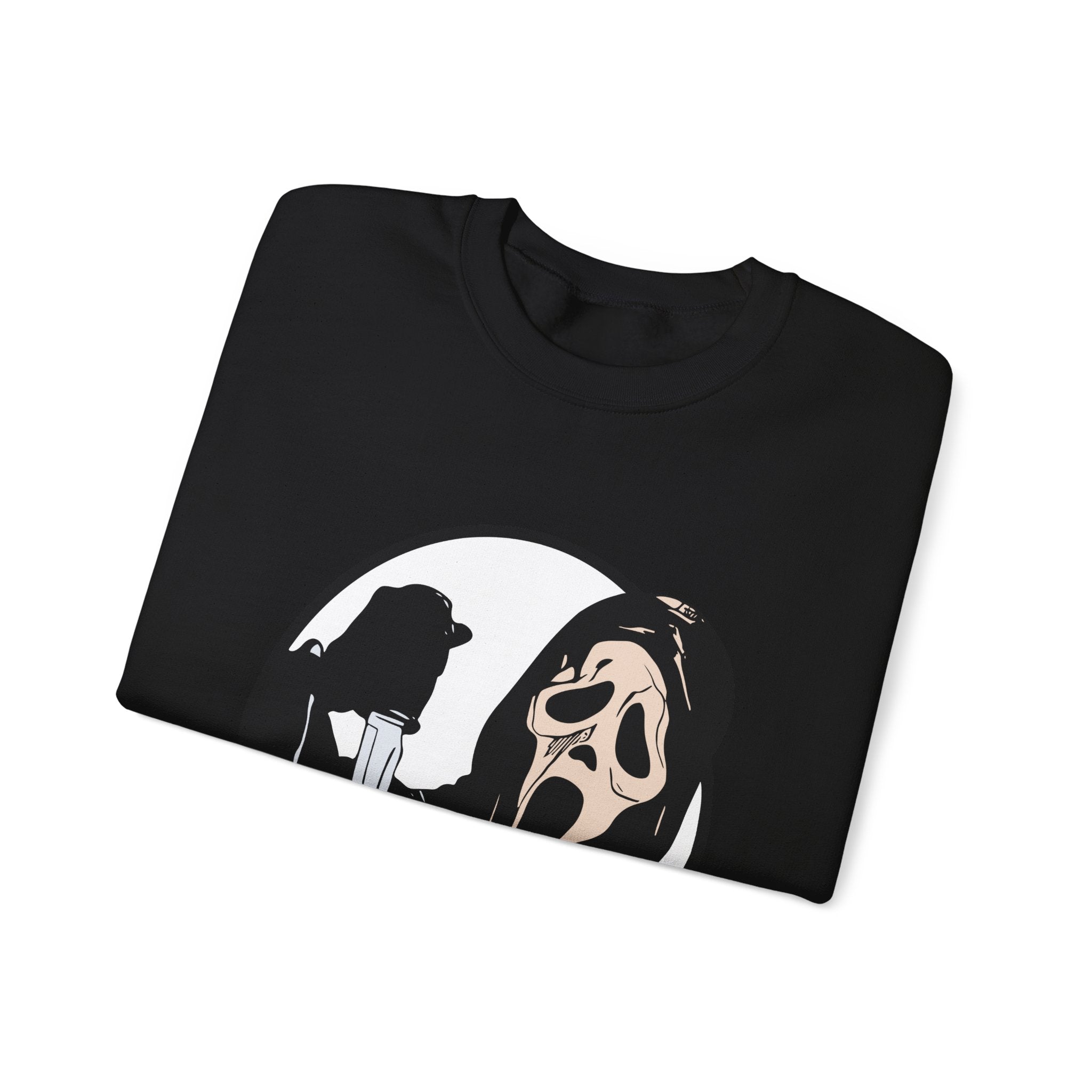 Scream Mask Crewneck Sweatshirt - Horror Movie Ghostface Graphic