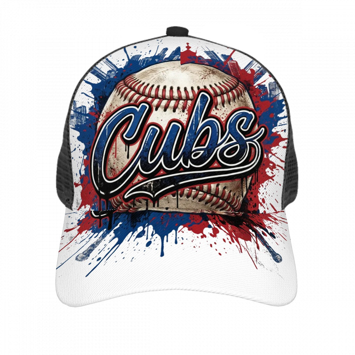 Mesh Baseball Cap (Full Pattern) cubs