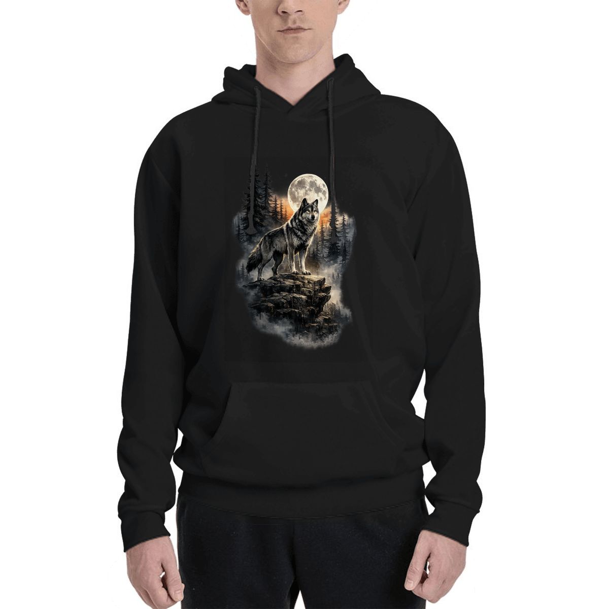 Men's Pullover Hoodie (DoubleSided Design) 10