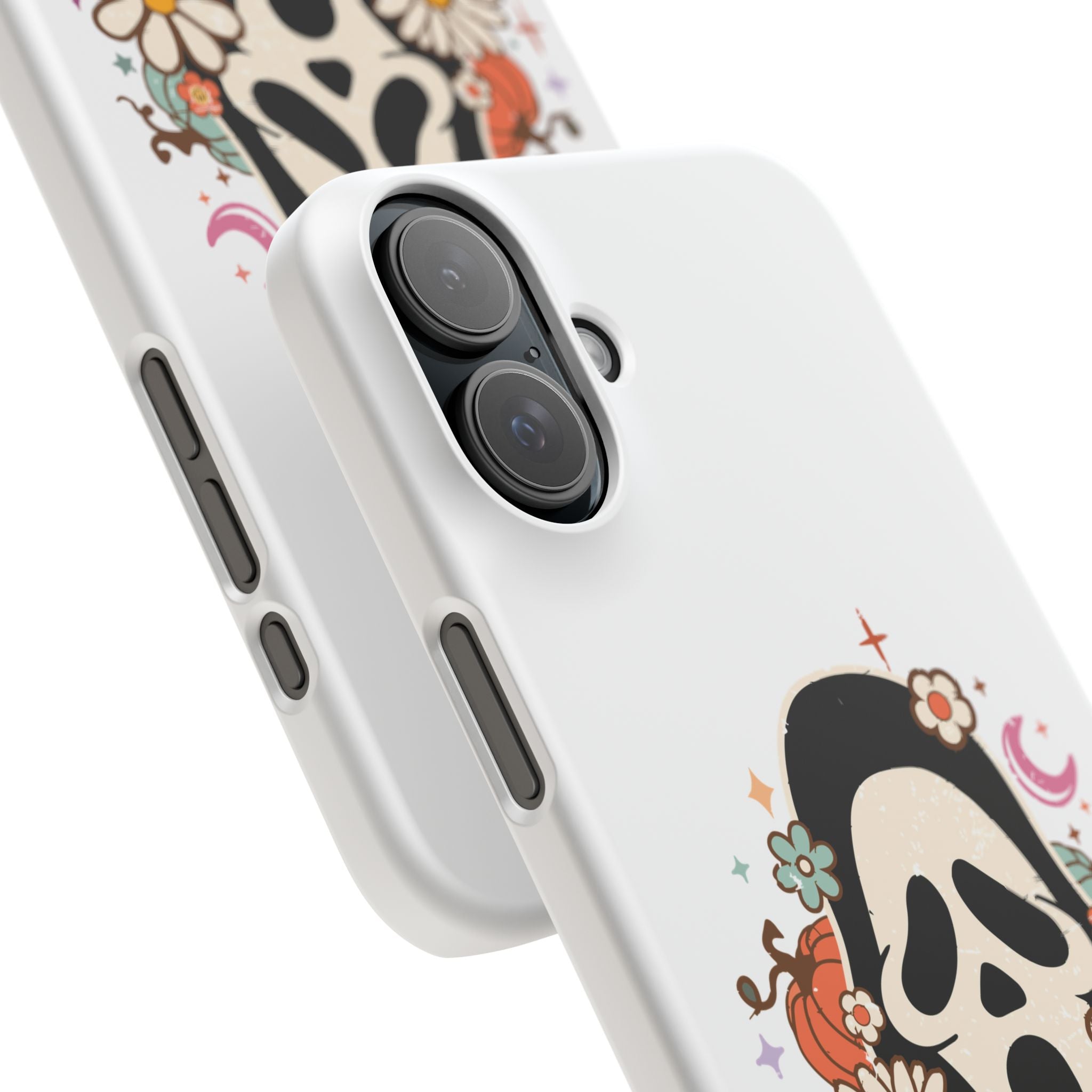 Scream Floral Phone Case — Cute Spooky Halloween Snap Case