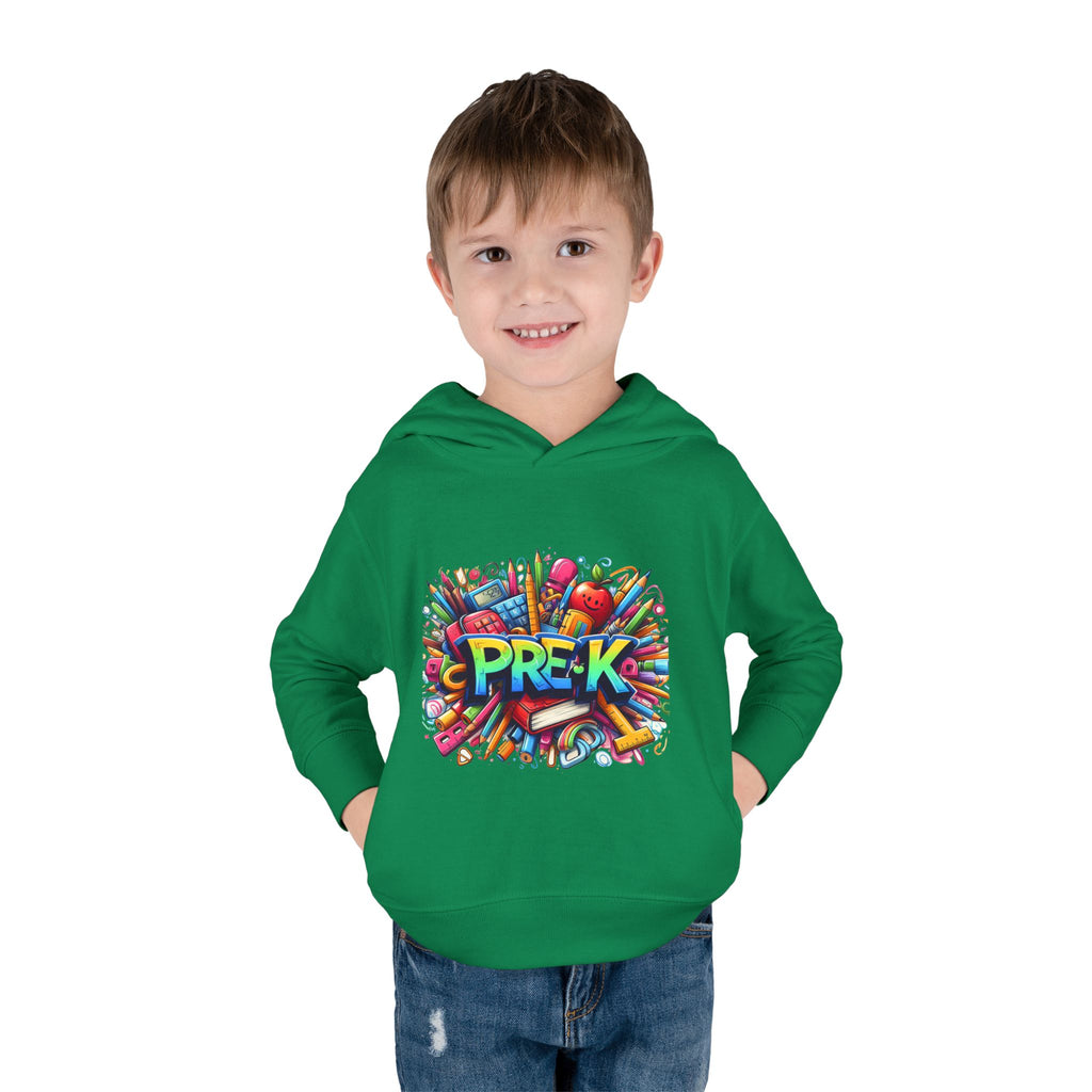 Pre-K Toddler Hoodie — Colorful School Kids Pullover Fleece