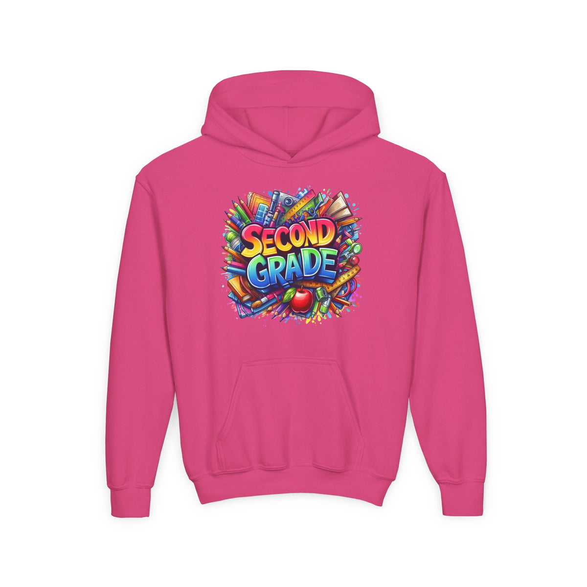 Second Grade Kids Hoodie — Colorful School Ready Sweatshirt for Students