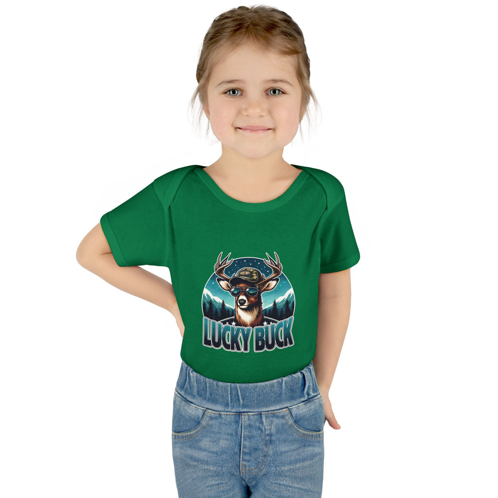 Lucky Buck Baby Bodysuit — Cute Deer Infant One-Piece