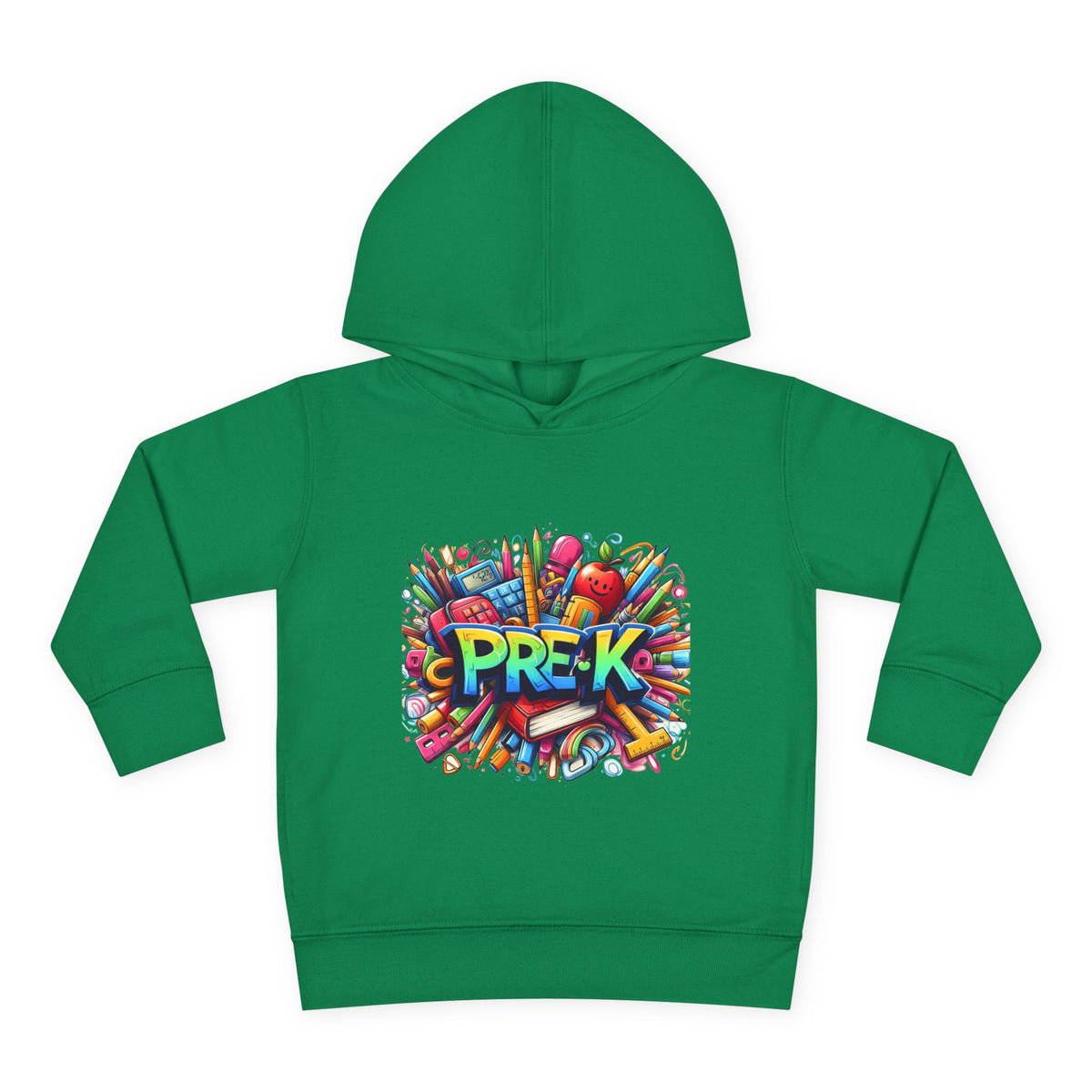 Pre-K Toddler Hoodie — Colorful School Kids Pullover Fleece