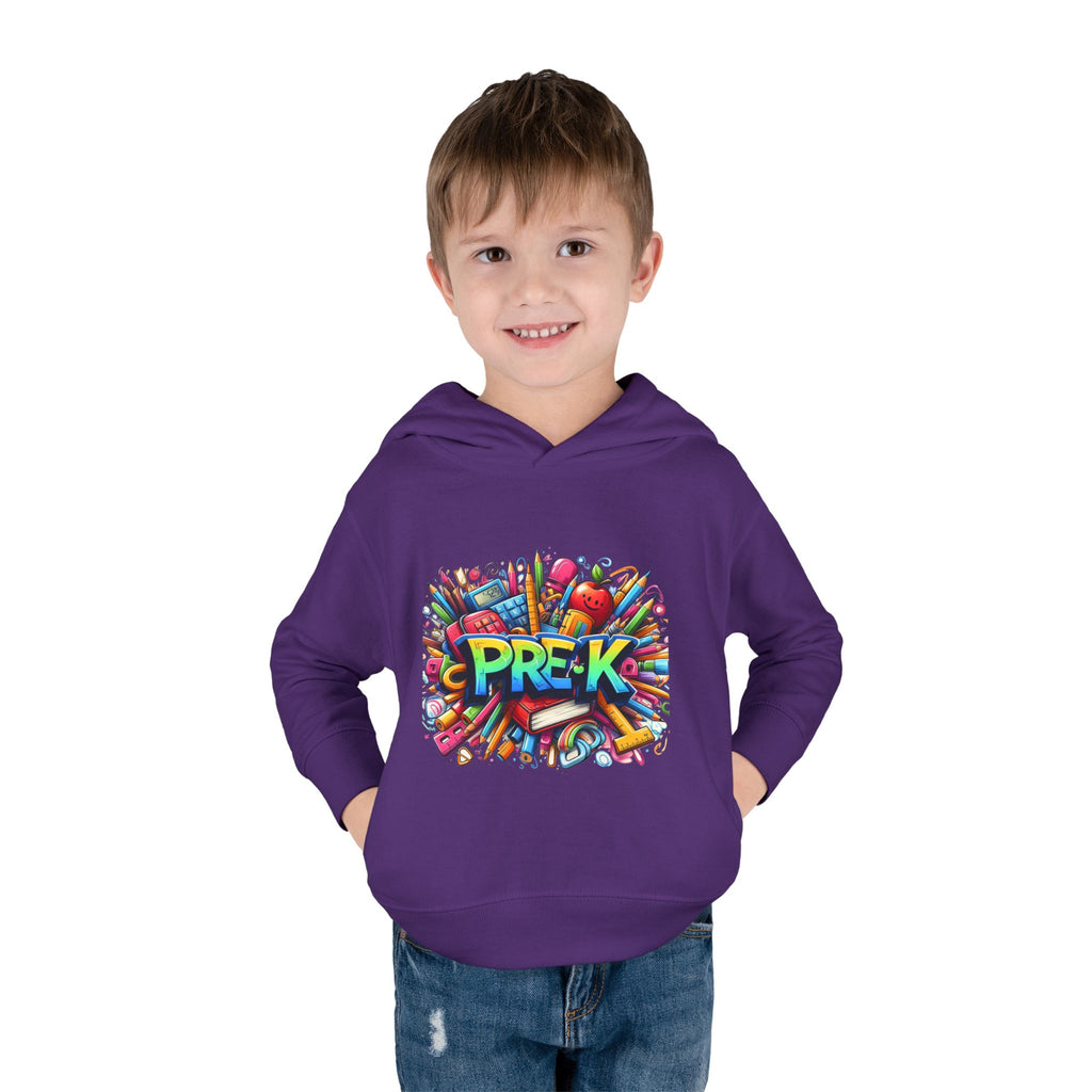 Pre-K Toddler Hoodie — Colorful School Kids Pullover Fleece