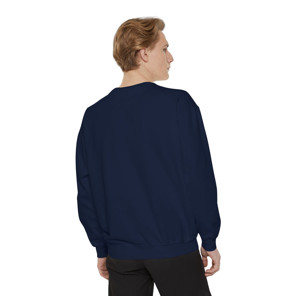 Spooky Vibes Sweatshirt — Halloween Retro Checkerboard Graphic