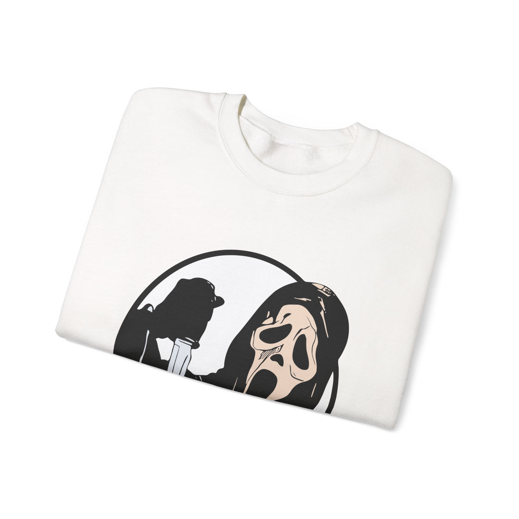Scream Mask Crewneck Sweatshirt - Horror Movie Ghostface Graphic