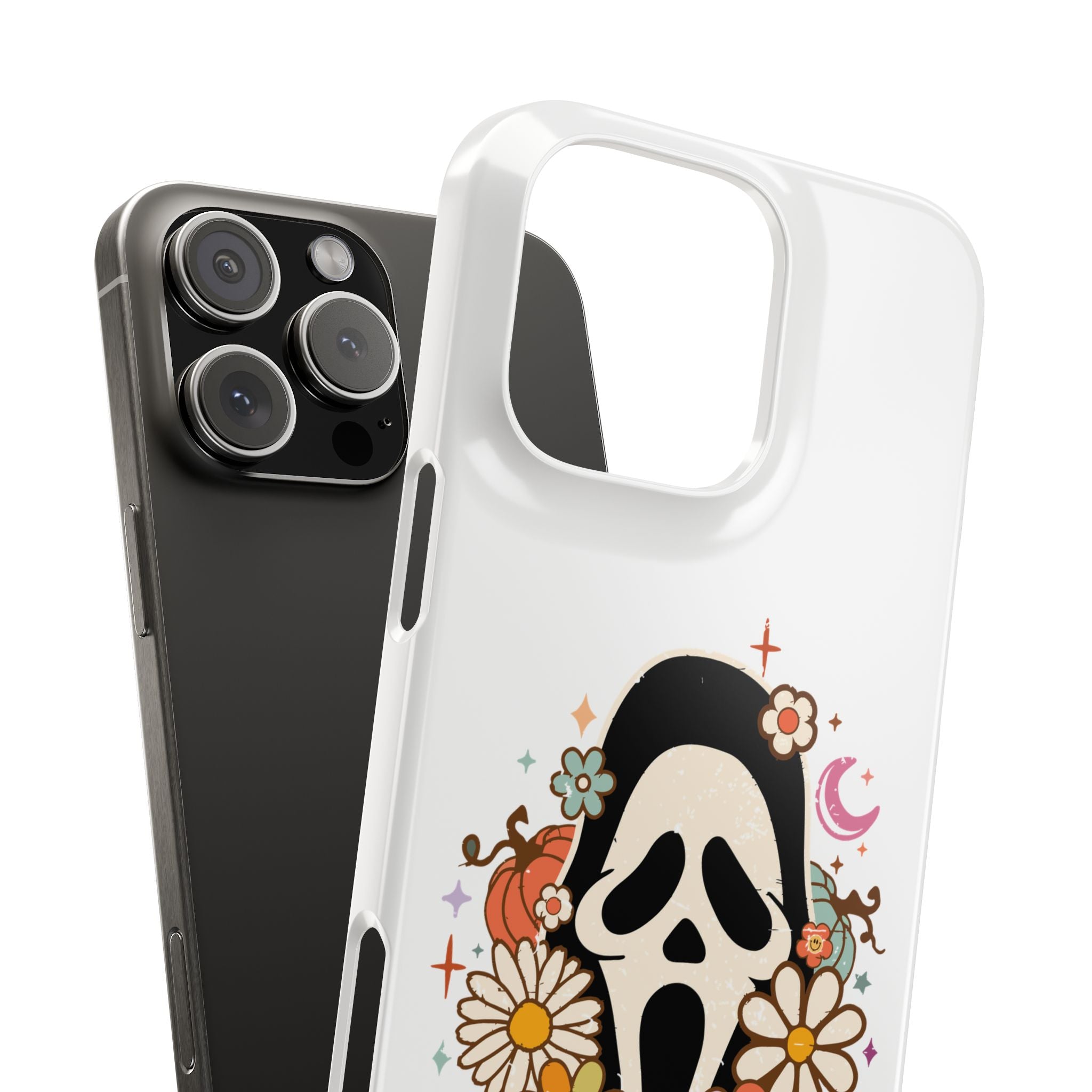 Scream Floral Phone Case — Cute Spooky Halloween Snap Case
