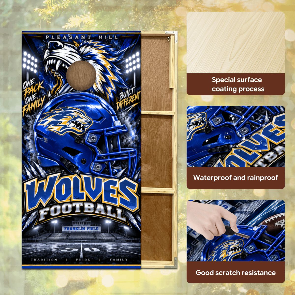Cornhole Boards Game Set Pleasant Hill Wolves