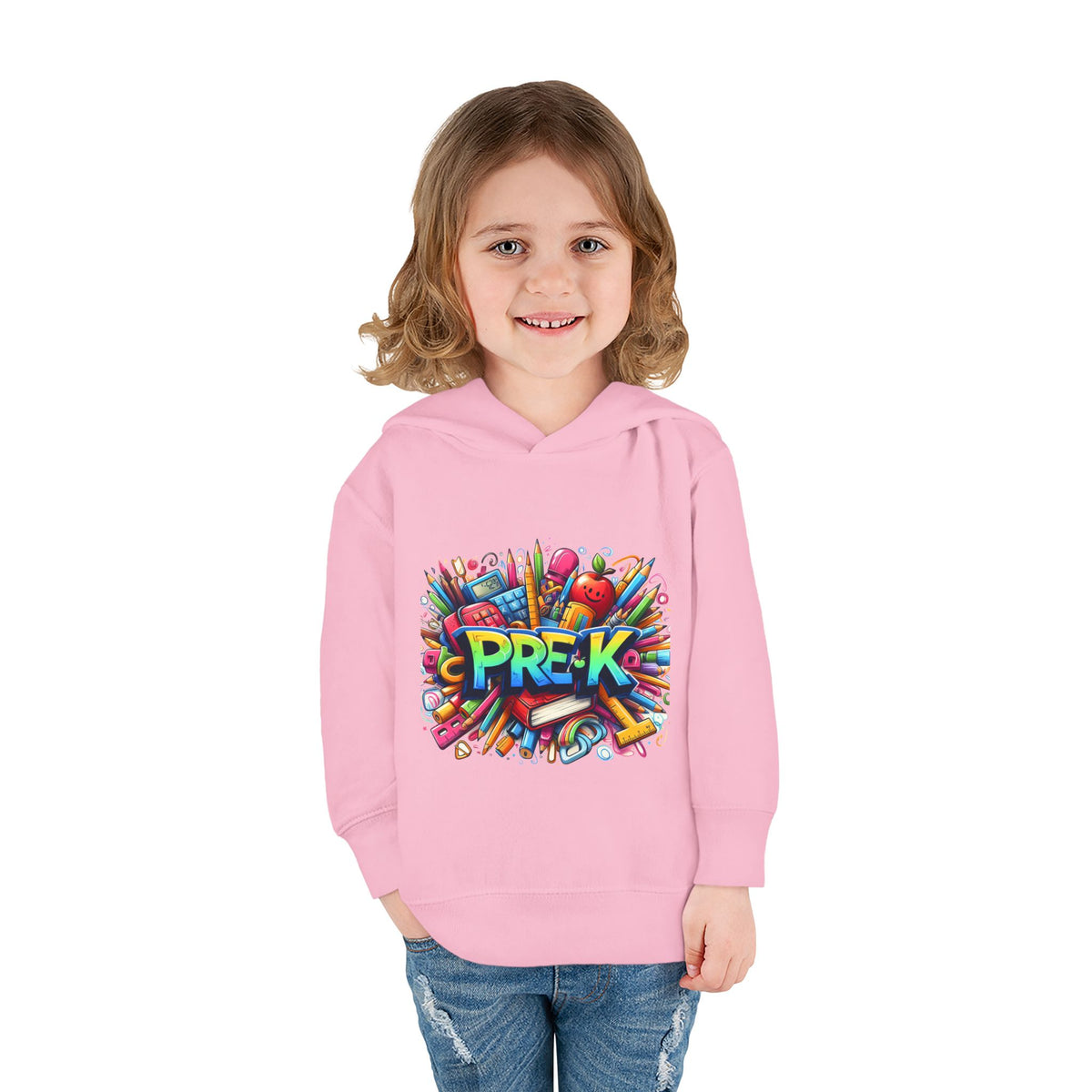 Pre-K Toddler Hoodie — Colorful School Kids Pullover Fleece