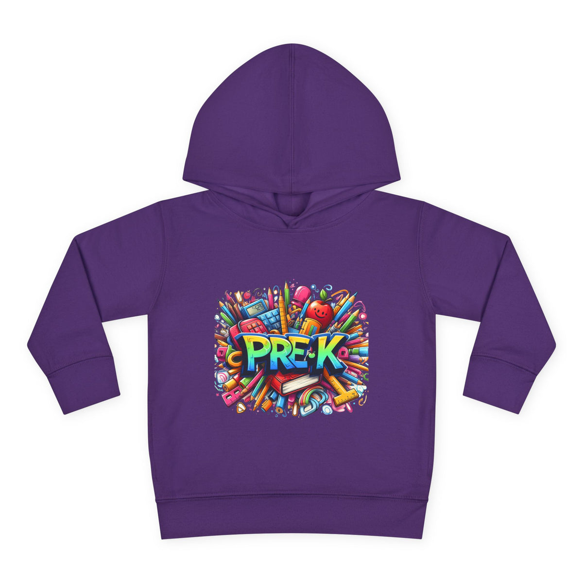 Pre-K Toddler Hoodie — Colorful School Kids Pullover Fleece