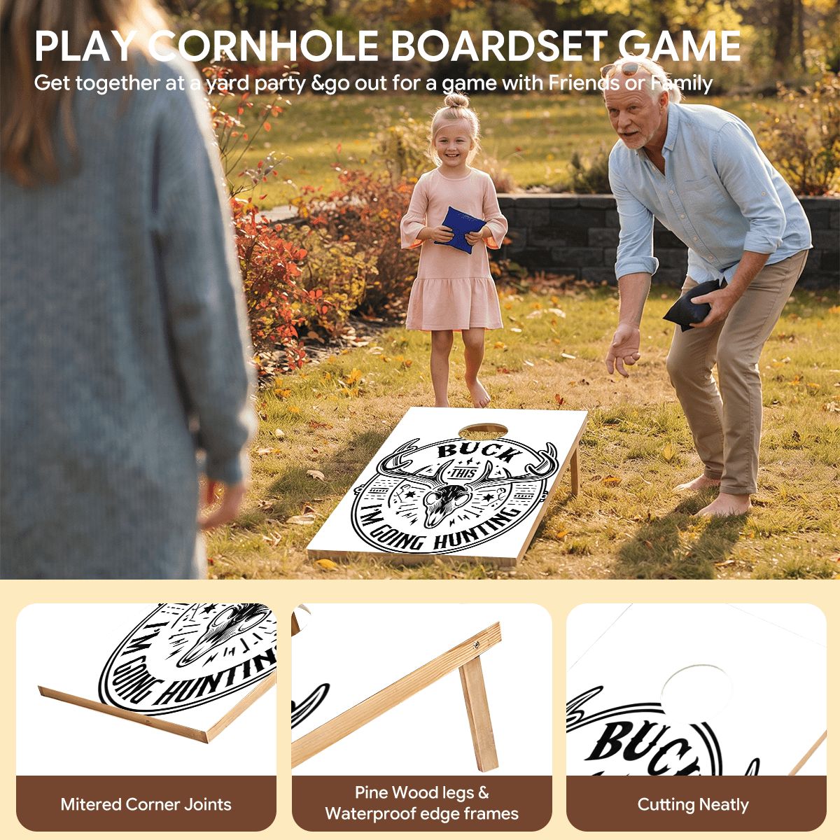 Cornhole Boards Game Set A08VI24050618 A08VI24050613