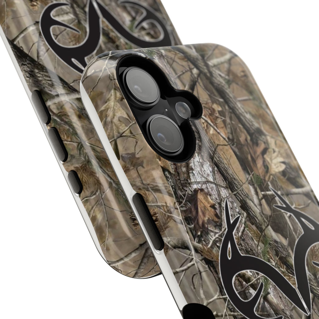 Camo Hunting Phone Case — Impact-Resistant Phone Cover with Antler Logo