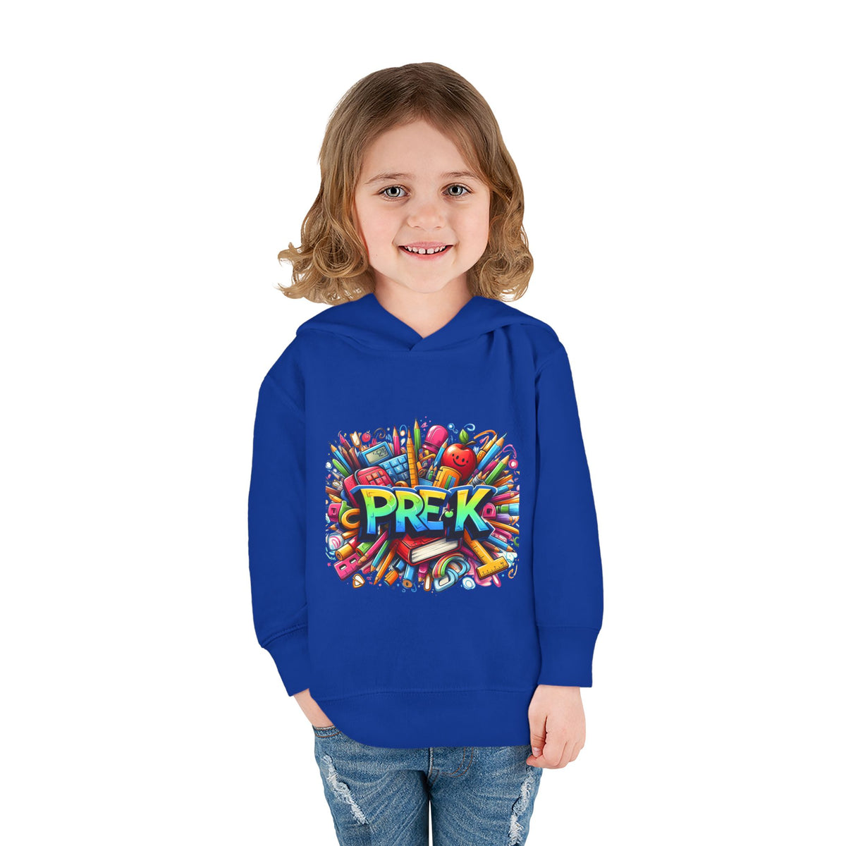 Pre-K Toddler Hoodie — Colorful School Kids Pullover Fleece