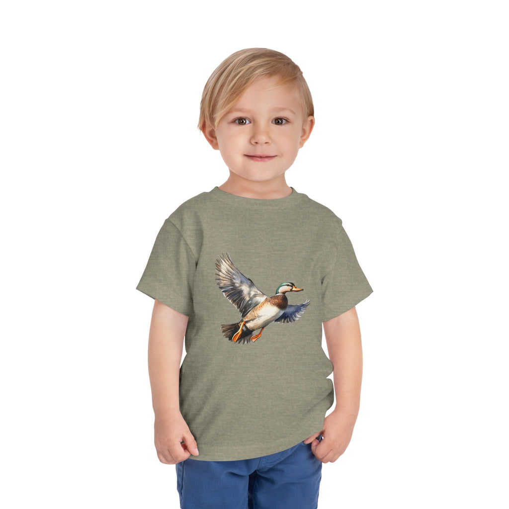 Toddler Tee — Flying Mallard Duck Graphic