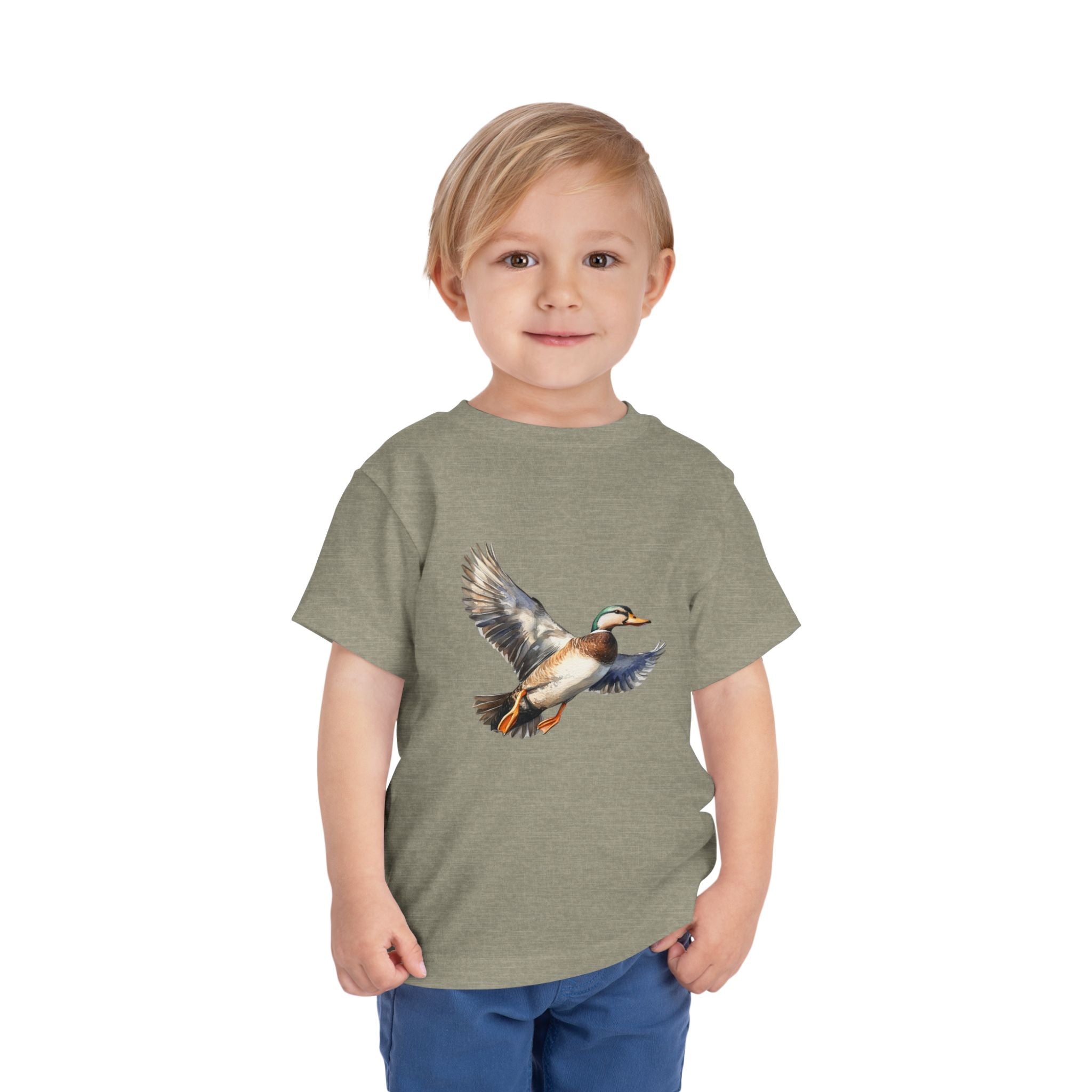 Toddler Tee — Flying Mallard Duck Graphic