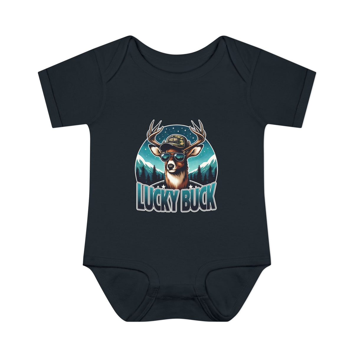 Lucky Buck Baby Bodysuit — Cute Deer Infant One-Piece