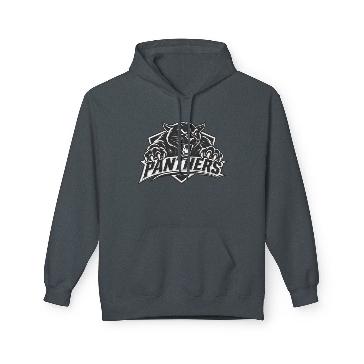 Panthers Logo Hoodie — Vintage Black & White Sports Pullover