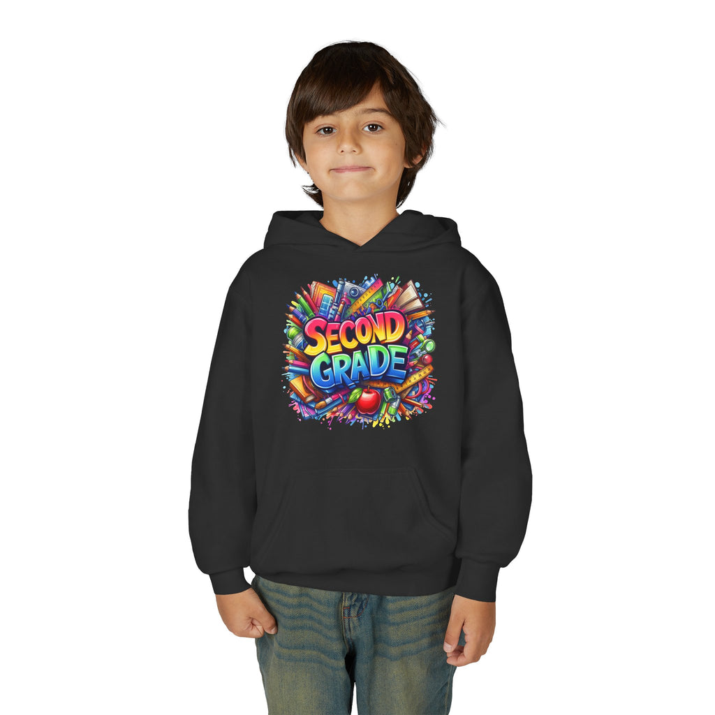 Second Grade Kids Hoodie — Colorful School Ready Sweatshirt for Students