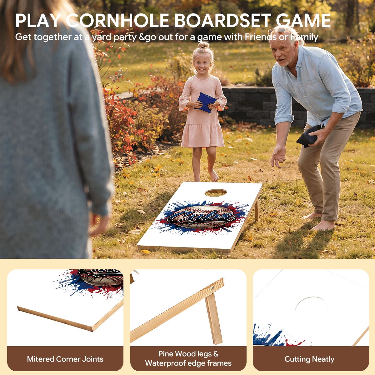 Cornhole Boards Game Set cubs